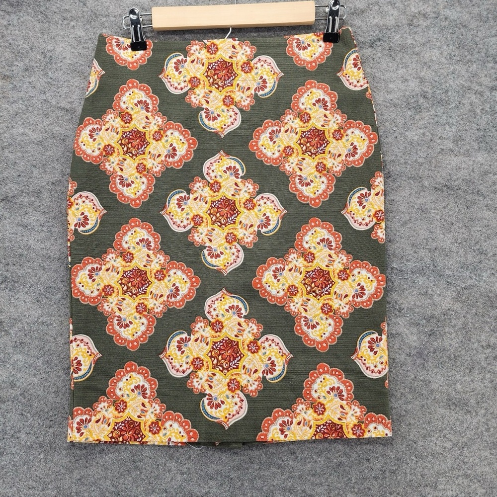 LOFT GREEN Floral Patterned Women's Skirt